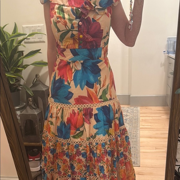 Farm Rio Floral- New w/ Tags- Multicolor Women's Dress - Picture 3 of 7